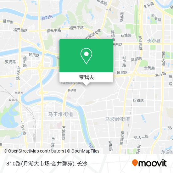 810路(月湖大市场-金井馨苑)地图