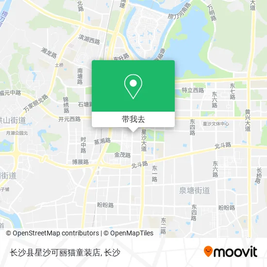 长沙县星沙可丽猫童装店地图