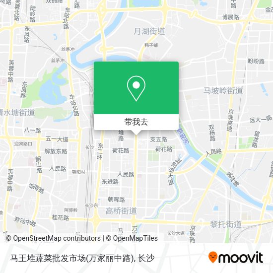 马王堆蔬菜批发市场(万家丽中路)地图