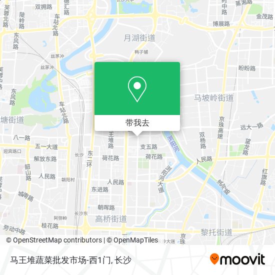 马王堆蔬菜批发市场-西1门地图