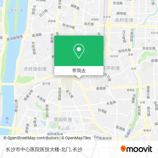 长沙市中心医院医技大楼-北门地图