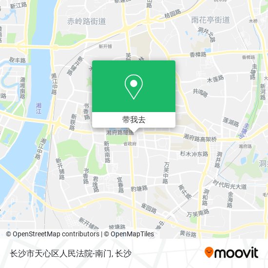 长沙市天心区人民法院-南门地图