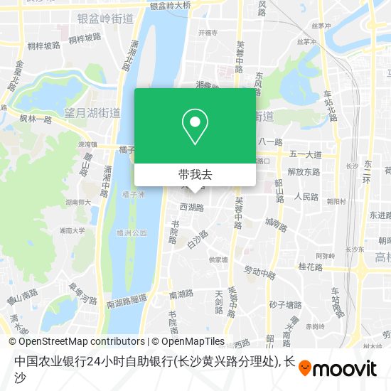 中国农业银行24小时自助银行(长沙黄兴路分理处)地图
