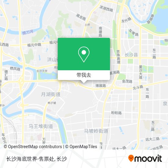 长沙海底世界-售票处地图