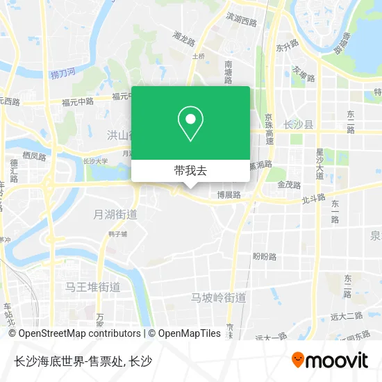 长沙海底世界-售票处地图