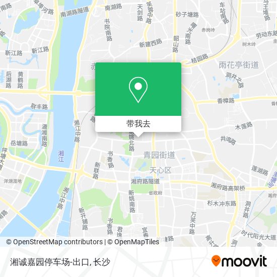 湘诚嘉园停车场-出口地图