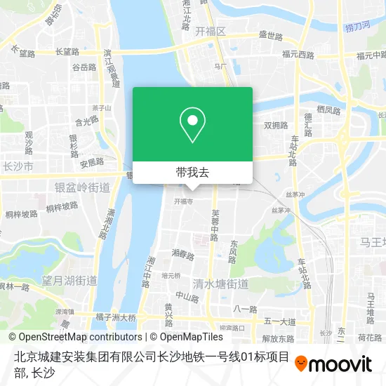 北京城建安装集团有限公司长沙地铁一号线01标项目部地图