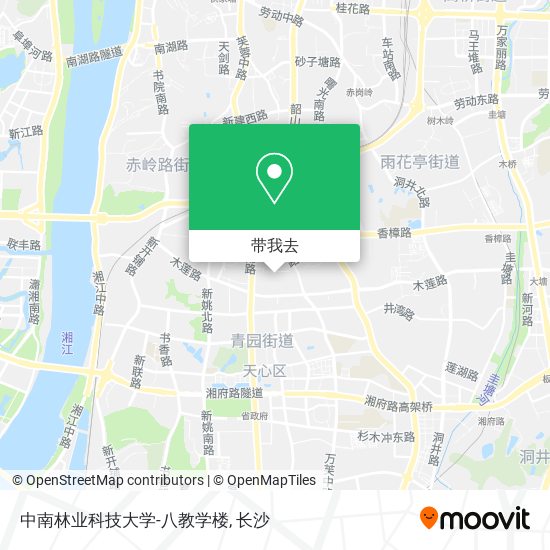 中南林业科技大学-八教学楼地图