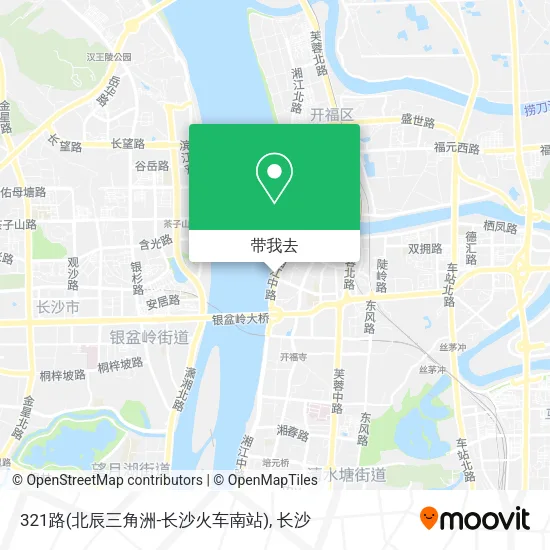 321路(北辰三角洲-长沙火车南站)地图