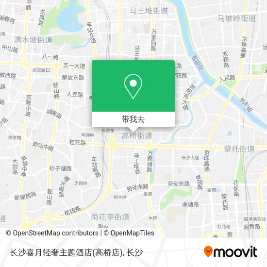 长沙喜月轻奢主题酒店(高桥店)地图