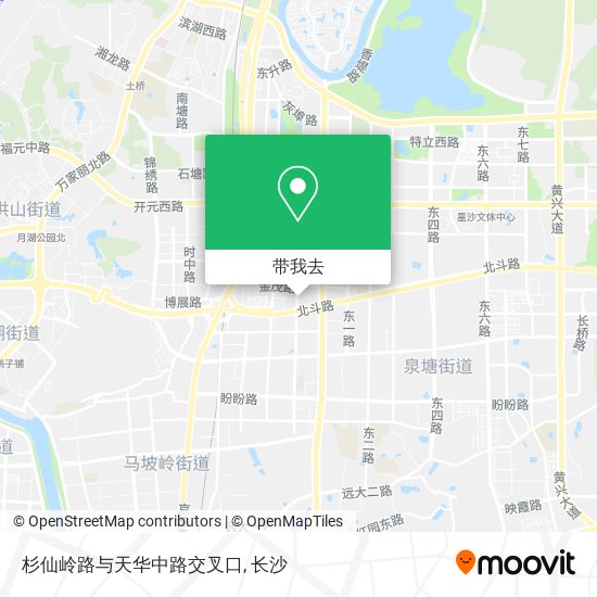 杉仙岭路与天华中路交叉口地图