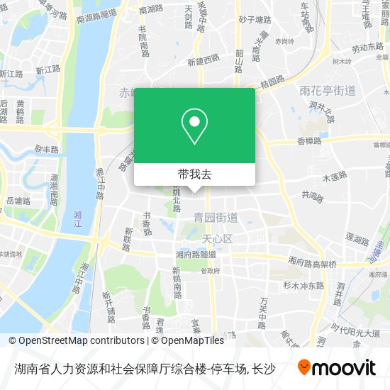 湖南省人力资源和社会保障厅综合楼-停车场地图