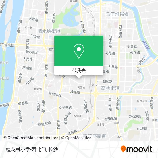 桂花村小学-西北门地图