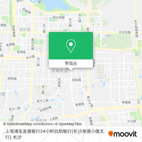上海浦东发展银行24小时自助银行(长沙泉塘小微支行)地图