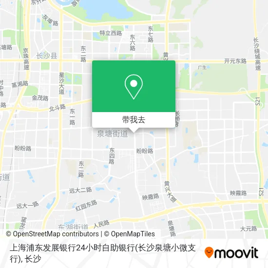 上海浦东发展银行24小时自助银行(长沙泉塘小微支行)地图