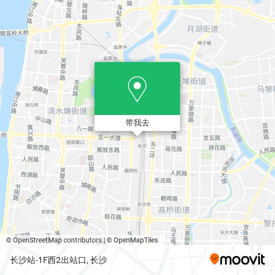 长沙站-1F西2出站口地图