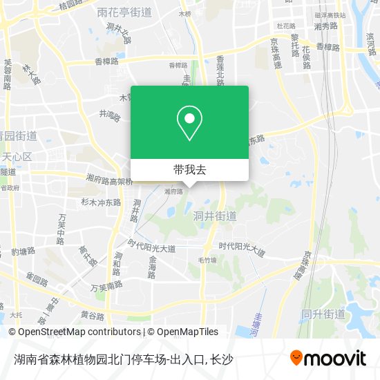 湖南省森林植物园北门停车场-出入口地图