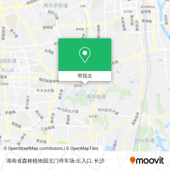 湖南省森林植物园北门停车场-出入口地图