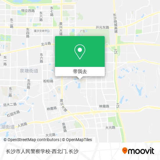 长沙市人民警察学校-西北门地图