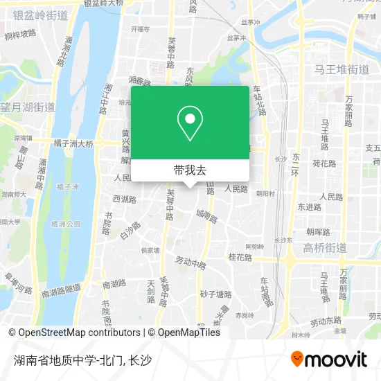 湖南省地质中学-北门地图