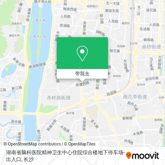 湖南省脑科医院精神卫生中心住院综合楼地下停车场-出入口地图