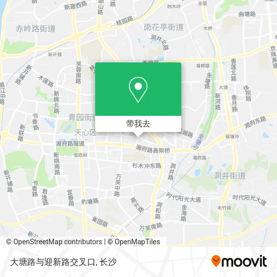 大塘路与迎新路交叉口地图