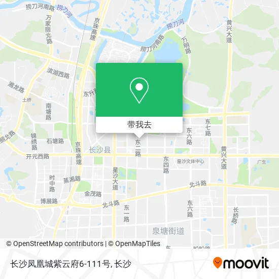 长沙凤凰城紫云府6-111号地图