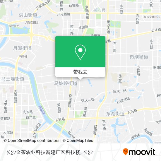 长沙金茶农业科技新建厂区科技楼地图