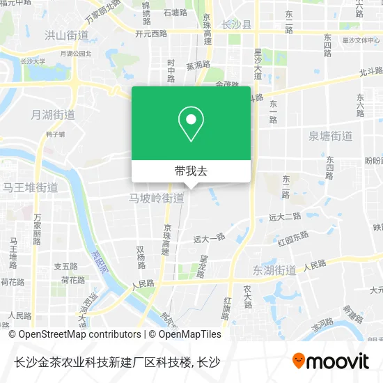 长沙金茶农业科技新建厂区科技楼地图