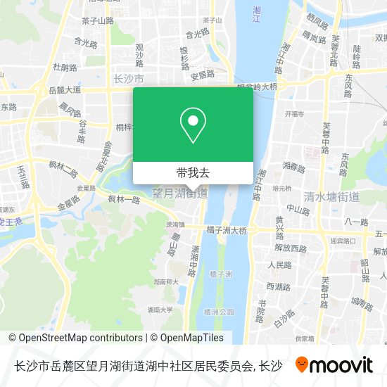 长沙市岳麓区望月湖街道湖中社区居民委员会地图