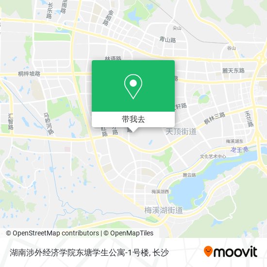 湖南涉外经济学院东塘学生公寓-1号楼地图