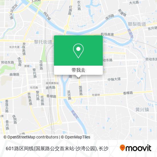 601路区间线(国展路公交首末站-沙湾公园)地图