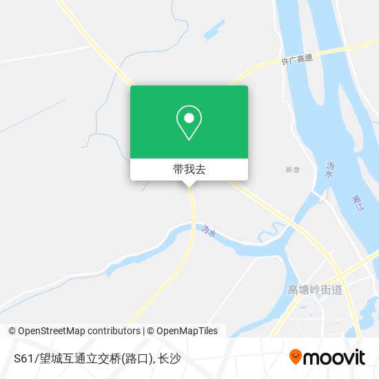 S61/望城互通立交桥(路口)地图