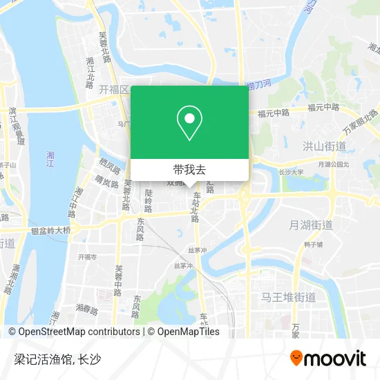 梁记活渔馆地图