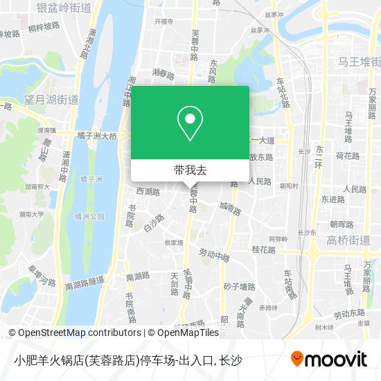 小肥羊火锅店(芙蓉路店)停车场-出入口地图