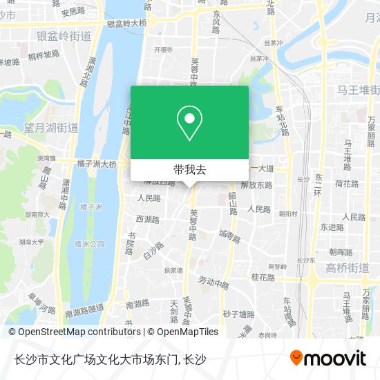 长沙市文化广场文化大市场东门地图