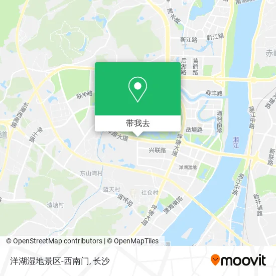 洋湖湿地景区-西南门地图