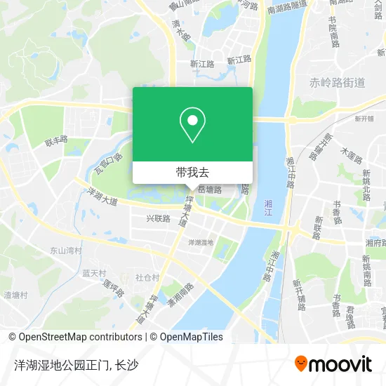 洋湖湿地公园正门地图