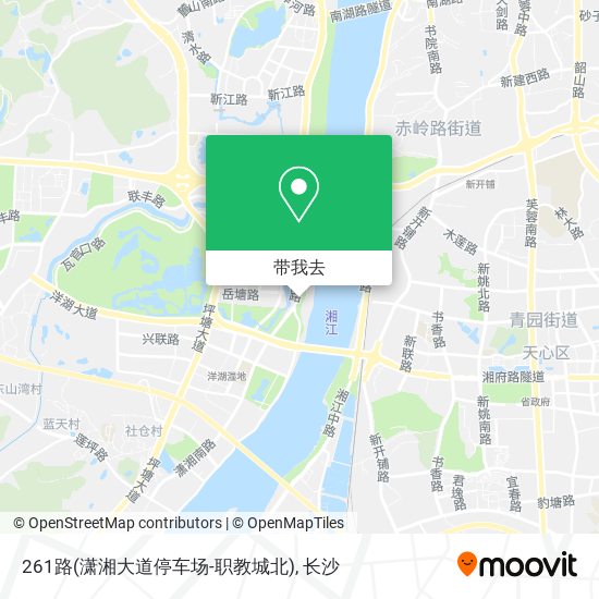 261路(潇湘大道停车场-职教城北)地图
