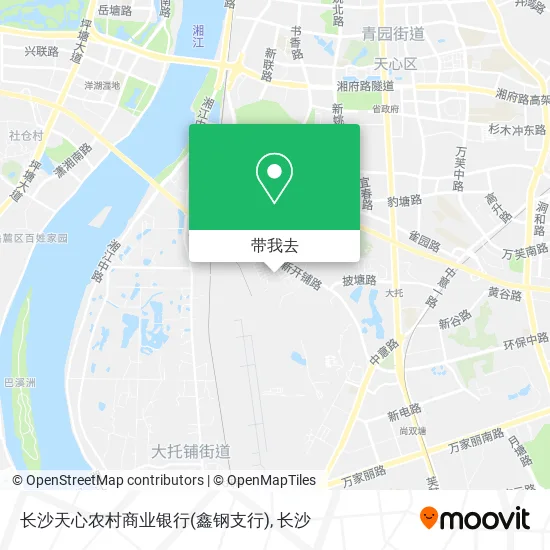 长沙天心农村商业银行(鑫钢支行)地图