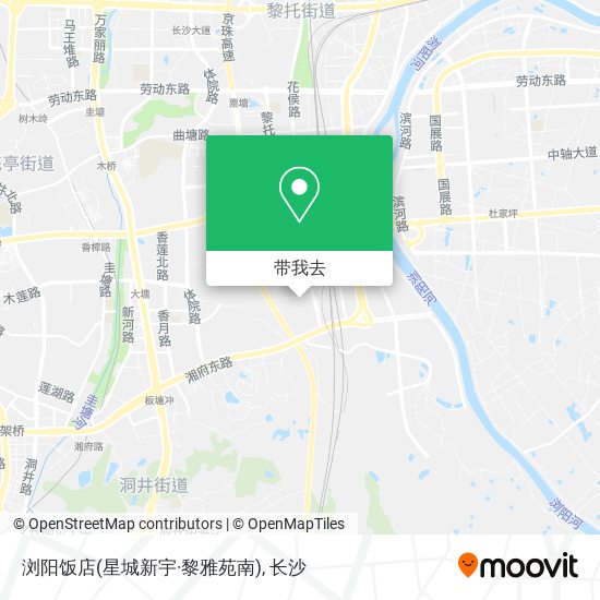 浏阳饭店(星城新宇·黎雅苑南)地图