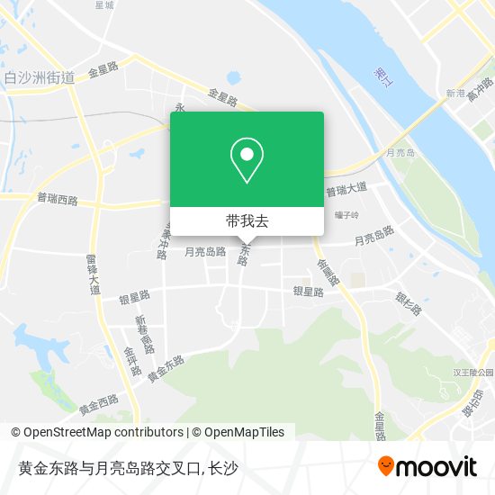 黄金东路与月亮岛路交叉口地图