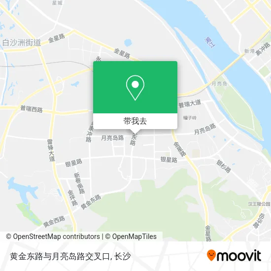 黄金东路与月亮岛路交叉口地图