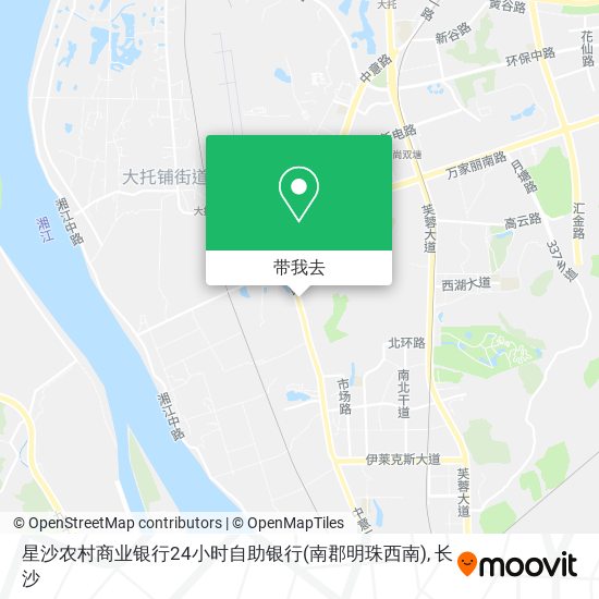 星沙农村商业银行24小时自助银行(南郡明珠西南)地图
