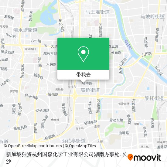 新加坡独资杭州国森化学工业有限公司湖南办事处地图