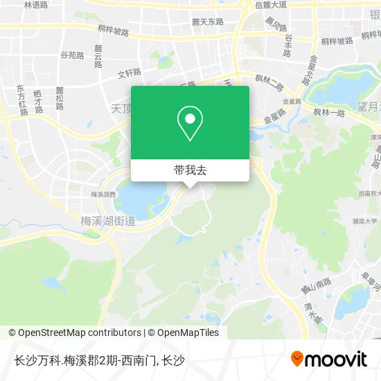 长沙万科.梅溪郡2期-西南门地图