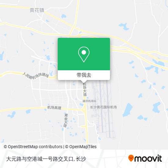 大元路与空港城一号路交叉口地图