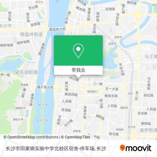 长沙市田家炳实验中学北校区宿舍-停车场地图