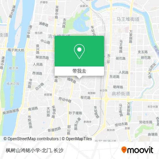 枫树山鸿铭小学-北门地图