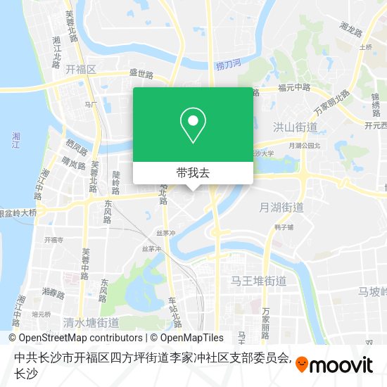中共长沙市开福区四方坪街道李家冲社区支部委员会地图